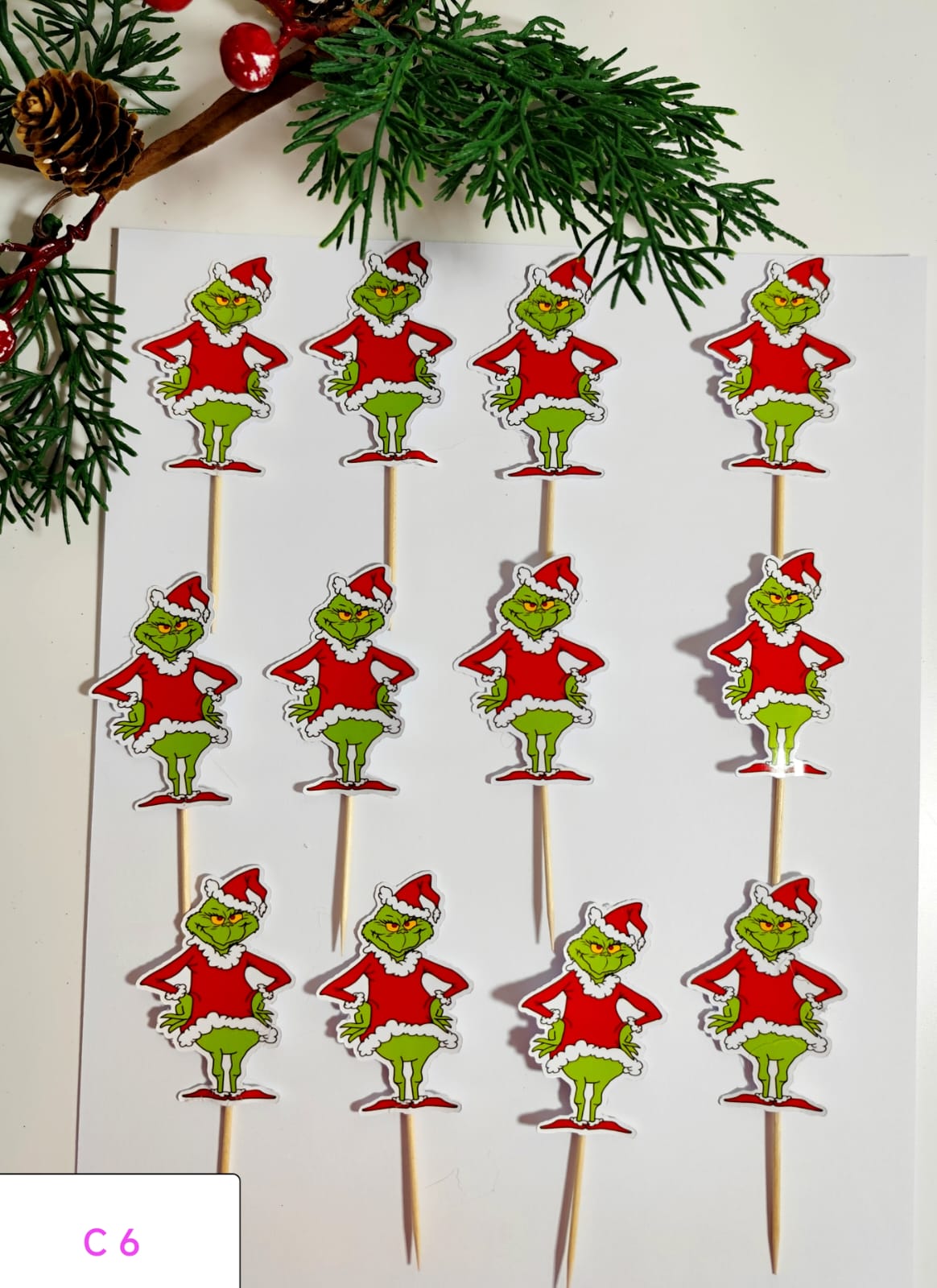 Paquete de figuras navideñas para cupcakes 3