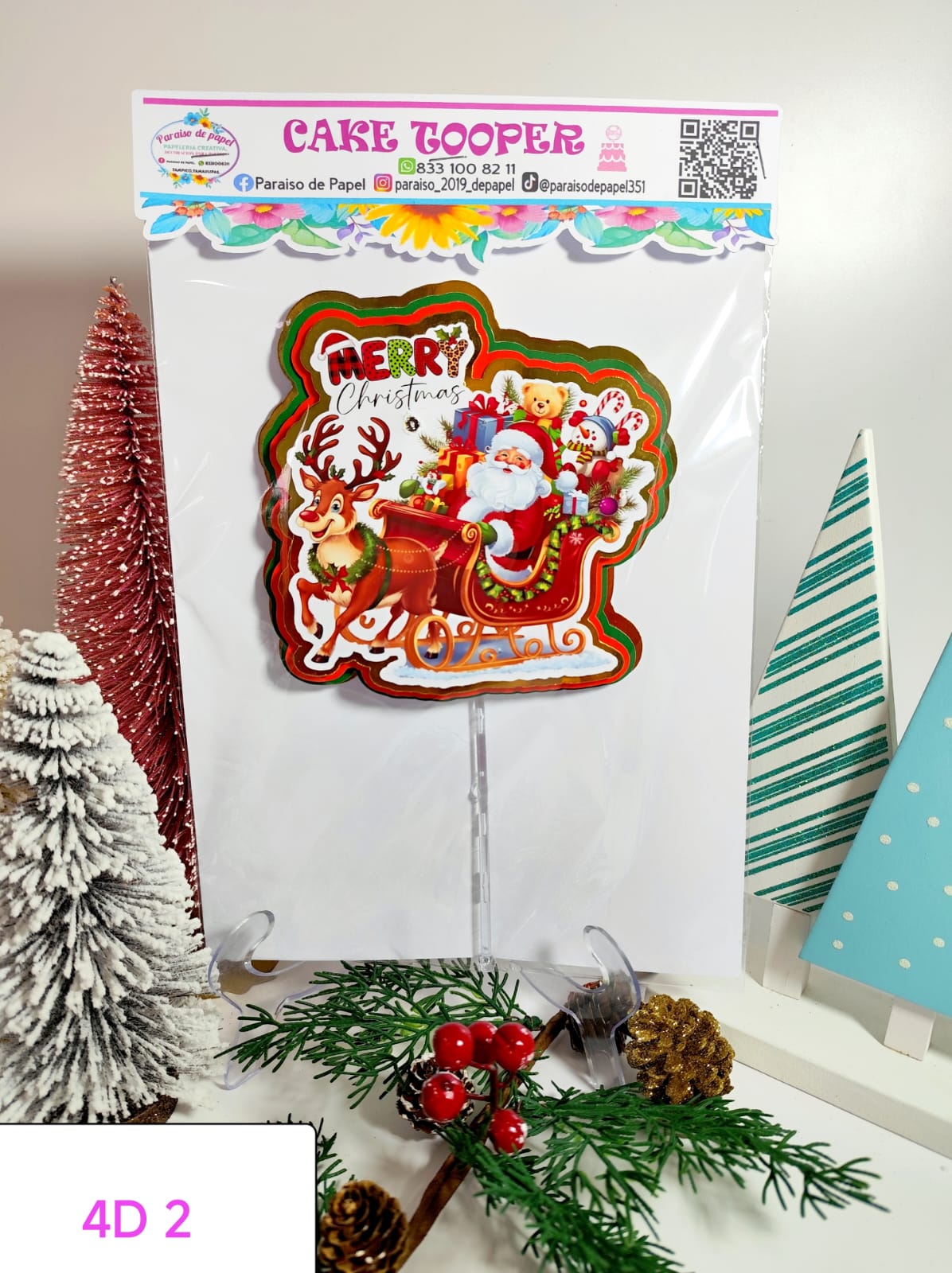 Cake topper 4D con luz integrada 2