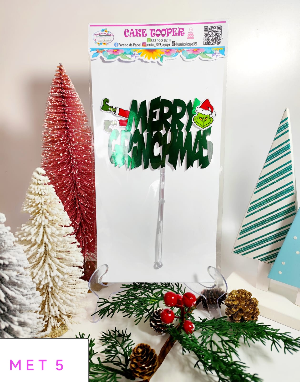 Cake topper metalizado individual 5