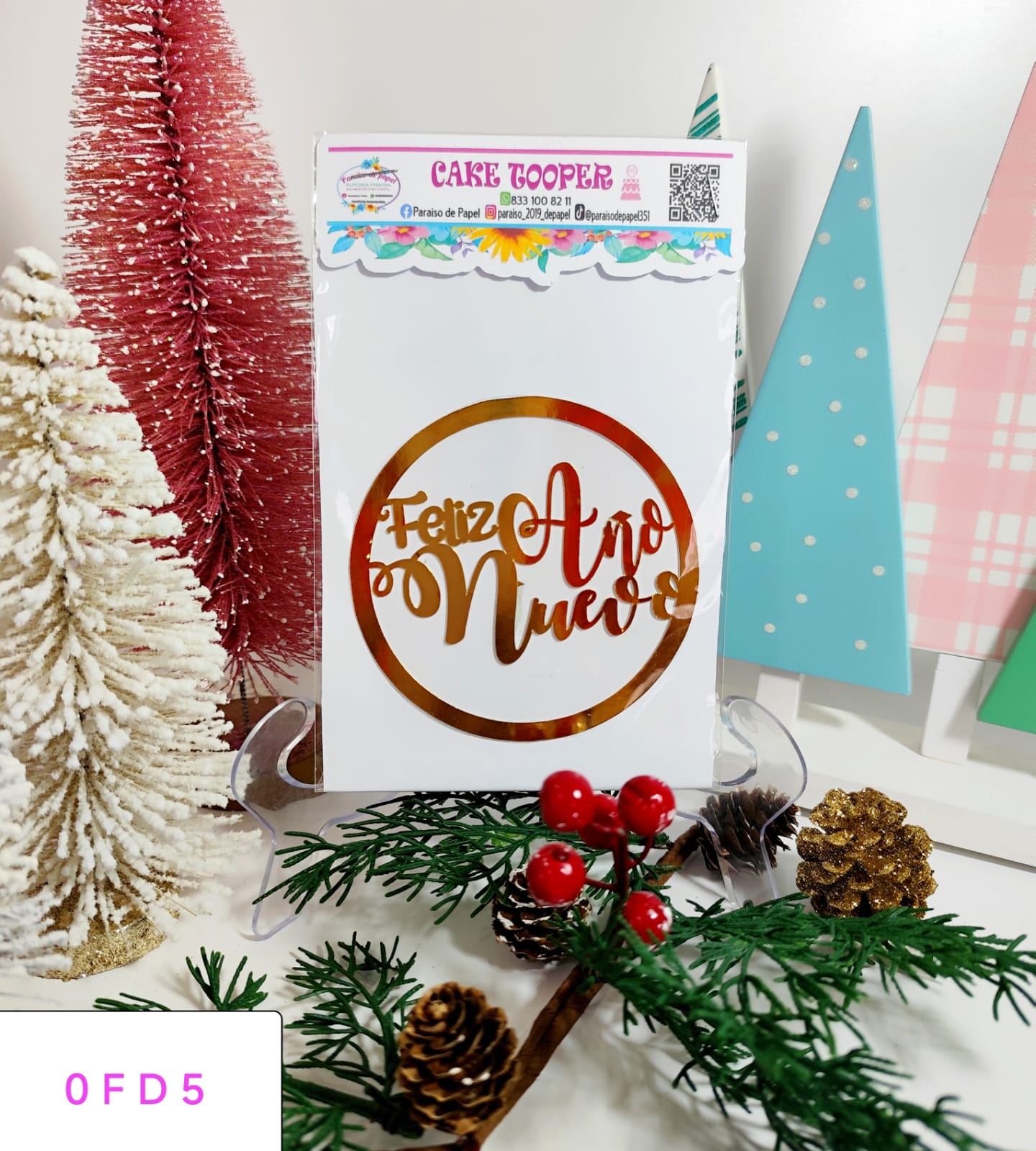 Cake topper tipo oblea falsa 5