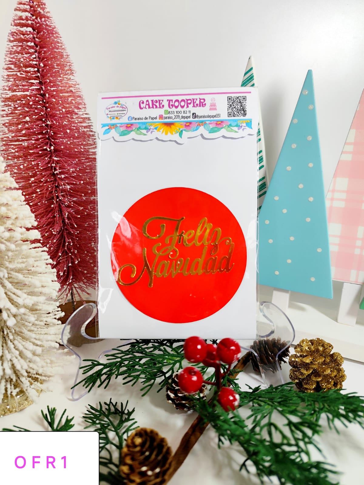 Cake topper tipo oblea falsa 1