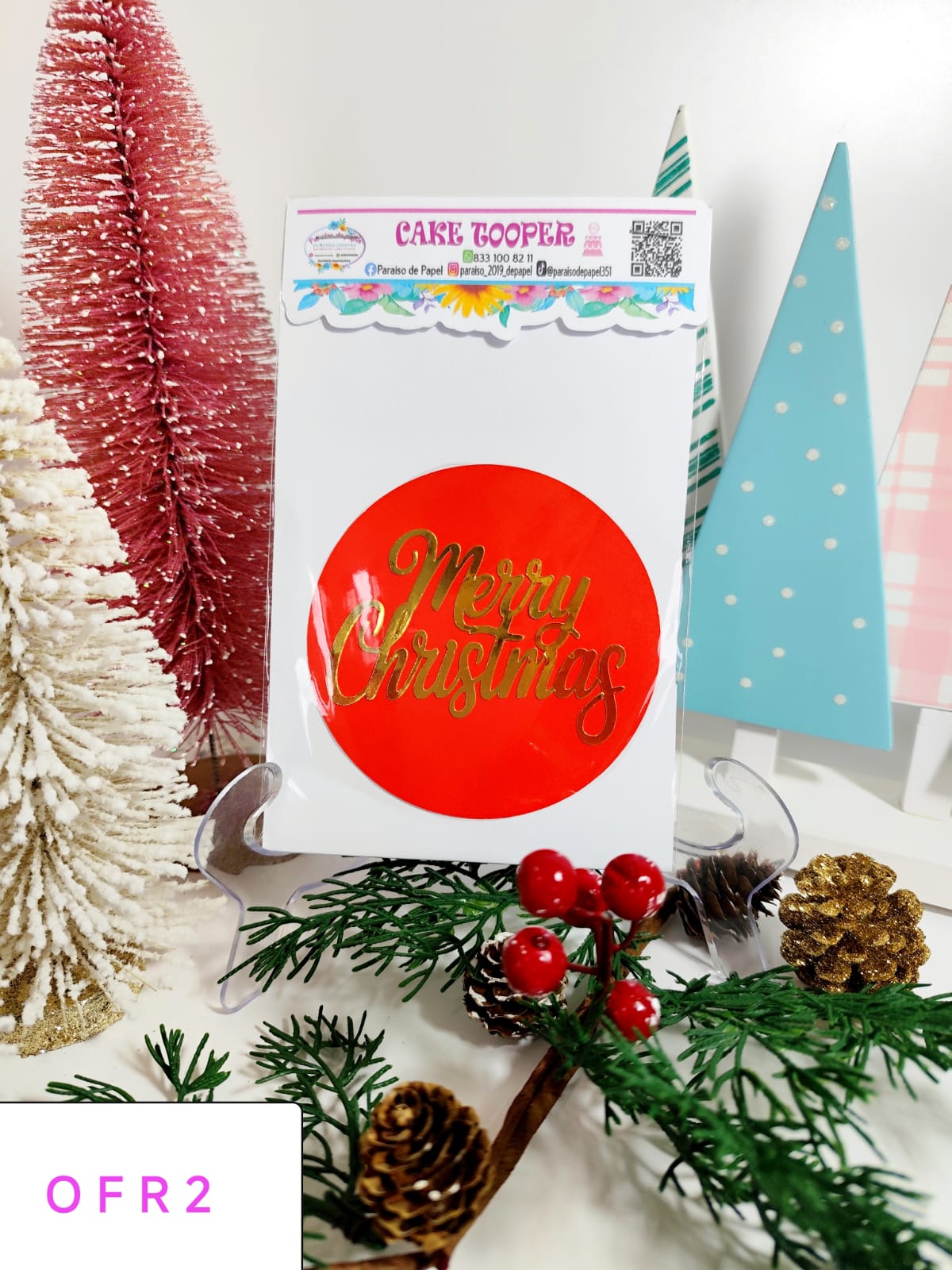 Cake topper tipo oblea falsa 2