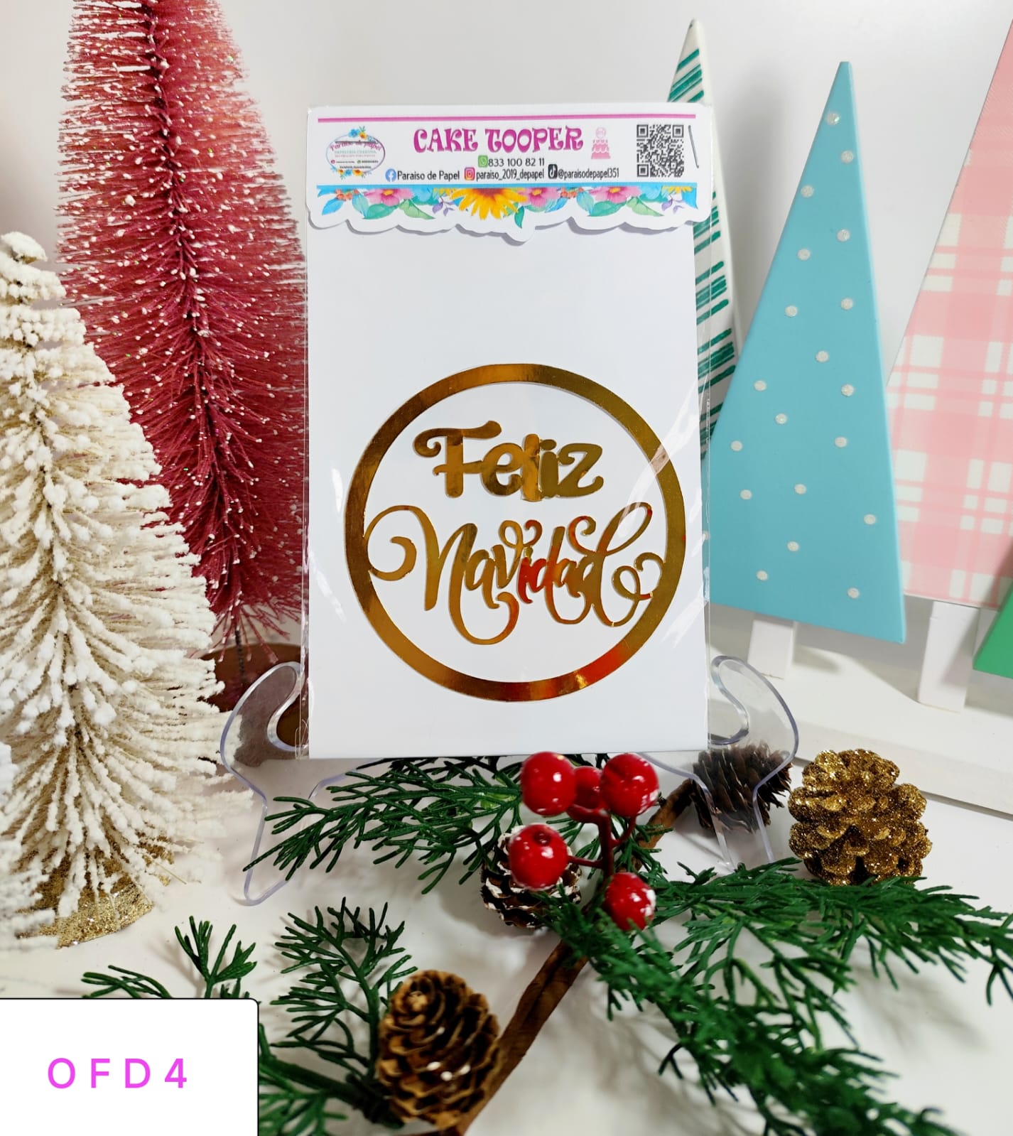 Cake topper tipo oblea falsa 4