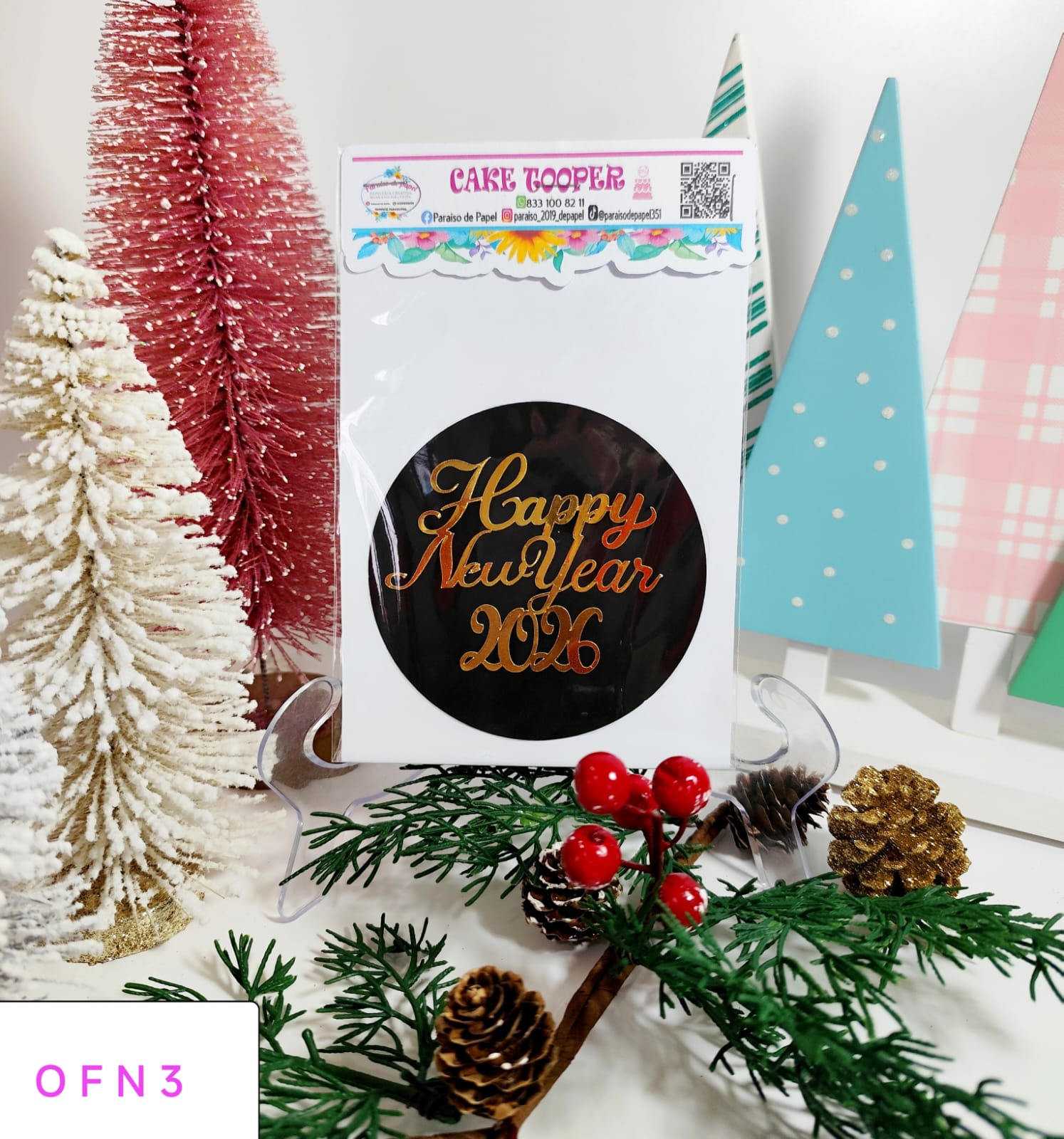 Cake topper tipo oblea falsa 3